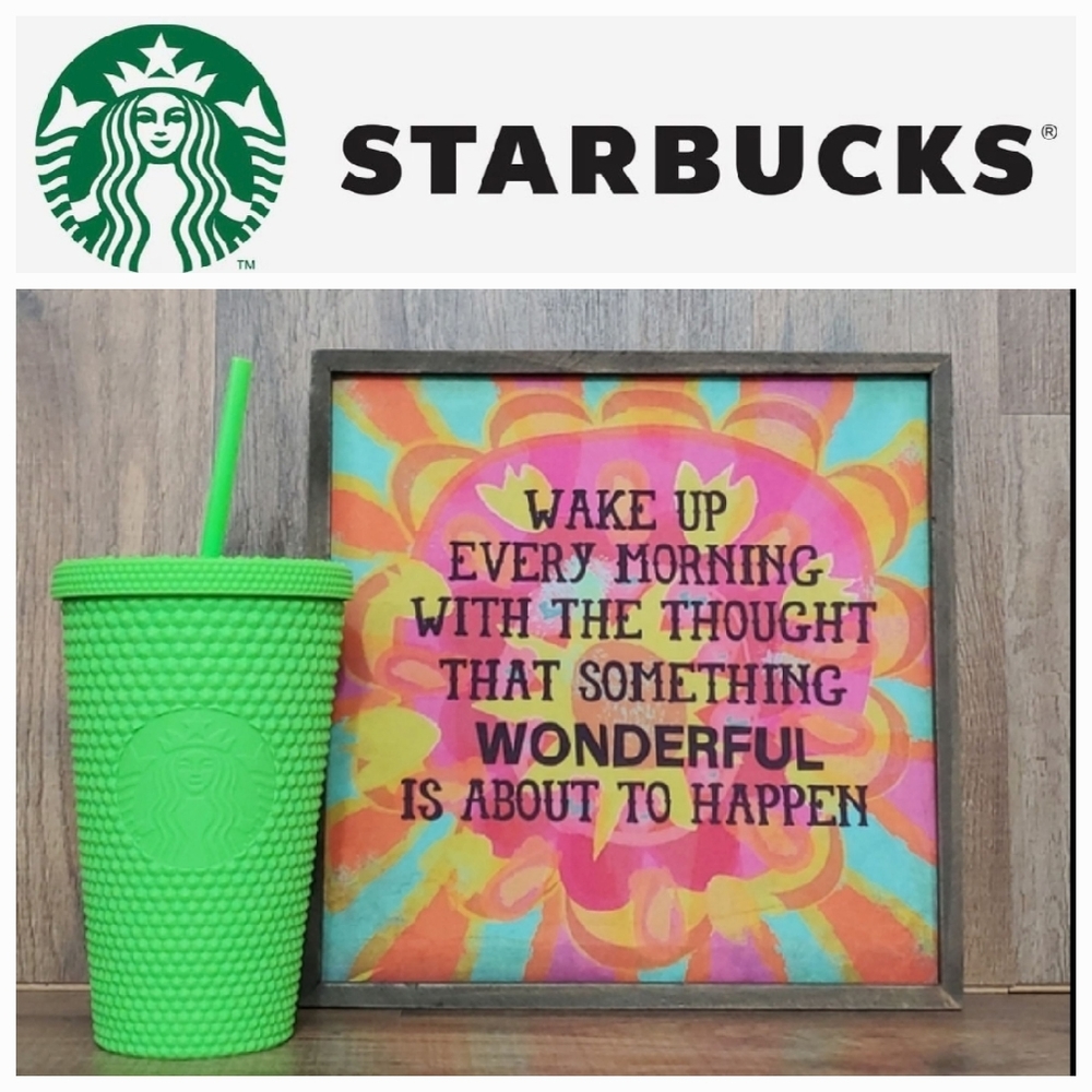 💚 Starbucks Rare Limited Edition 2021 Halloween Neon Green Studded Cup BNWT